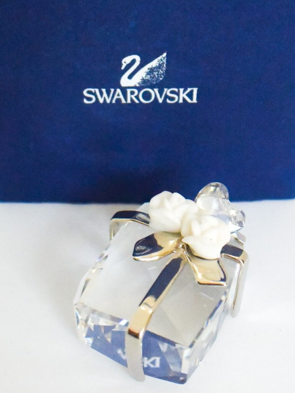 *Swarovski* Crystal Wedding Present with Bow - #992561 - NEW! - FAST SHIP!